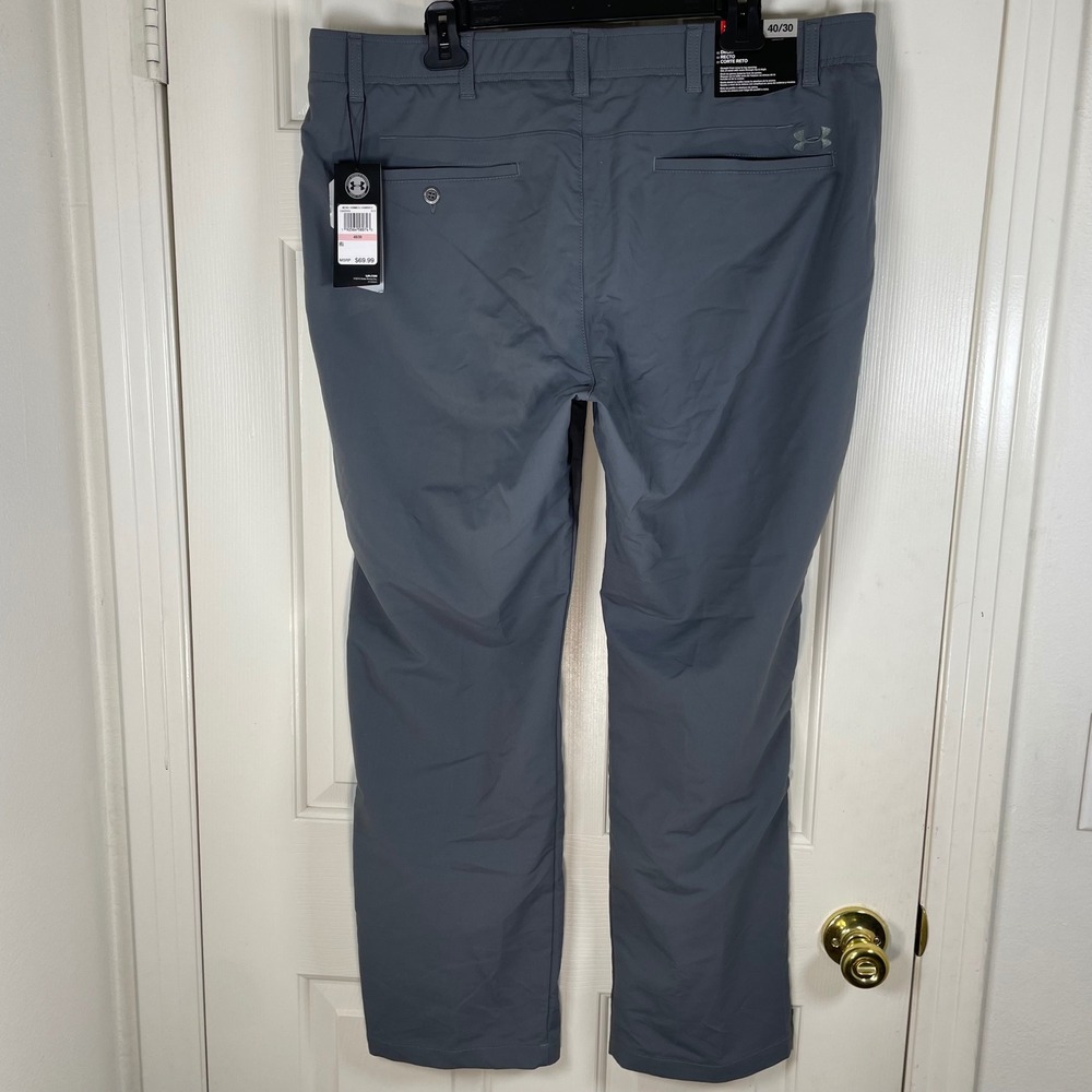 Under Armour UA Mens Showdown Golf Pants Gray Straight Leg 40x30 New Match Play - Picture 3 of 8